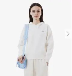 LACOSTE ホワイト ニットフーディ 40のサムネイル
