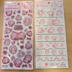 マイメロディーマイスウィートピアノ　4サイズ　キャンディグリッターステッカー2枚