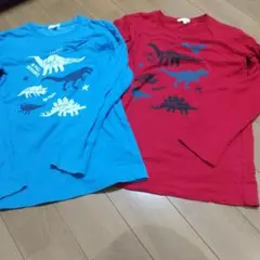 3can4on 恐竜デザイン 長袖カットソー 160