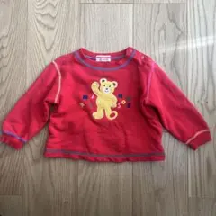 ミキハウス 赤 トレーナー 80