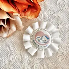 【完成品】マタニティマーク ♡ ロゼット ホワイト