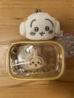 ちいかわ　ぷっくりクリアミニポーチ　ミニがま口リボン　うさぎ　2点まとめ売り