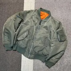 【美品】80s USA製 ALPHA INDUSTRIES MA-1 L 短丈