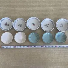 青と白の花柄 陶磁器皿 10枚セットCENTUY