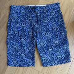 バナナリパブリック　メンズ　ショートパンツ　ハーフパンツ　ペイズリー柄　ブルーのサムネイル