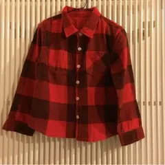 ブロックチェックリバーシブルシャツ 110cm