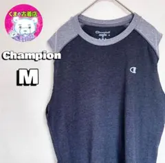 usa古着 Champion ノースリーブ M ダークグレー グレーのサムネイル
