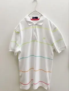 フレッドペリー　ポロシャツ　レインボーライン　Sサイズ