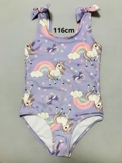 【116cm】H&M ユニコーン柄 女の子 水着