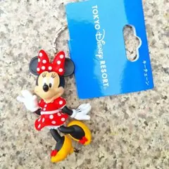 ディズニーリゾート　ミニーマウス　キーチェーン　キーホルダー　ノーマル水玉