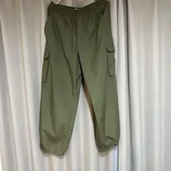オリーブ カーゴパンツ ドローストリングウエスト