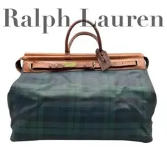 ポロラルフローレン 大容量 ドクターズバッグ ボストンバッグ タータンチェック