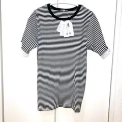 しまむら　田中里奈 mysa closet テレコボーダー半袖Tシャツ Lサイズ