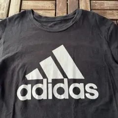 ス*哲様 adidas logo ロンT フェード ビッグロゴ アディダス L