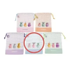 mojojojo アクリルチャーム付き巾着　パステル　ブルー