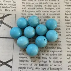 天然石 ターコイズブルー ラウンドビーズ ハンドメイド資材パーツ アクセサリー