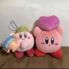 星のカービィ ストラップ　ぬいぐるみ　ハート　2体セット