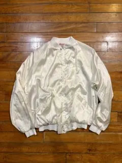 80s 90s Satins ステインズ ナイロンスタジャン 白 ホワイト M - メルカリ