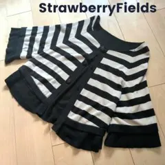 美品StrawberryFieldsボーダー＆黒リバーシブルカーディガンのサムネイル