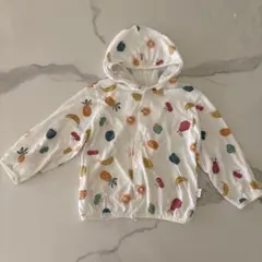 フルーツ柄 フード付きジャケット　薄手