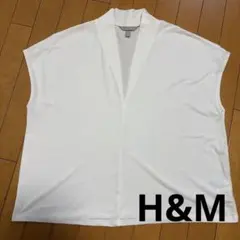 H&Ｍ　ノースリーブブラウス　白（クリーム）　LL （XL） 美品