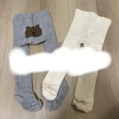 babyGAP くまさんタイツと　タイツのセット