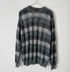 vintage 古着　チェック柄ニット セーター