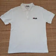 FILA 半袖ポロシャツ ホワイト　ロゴ　S