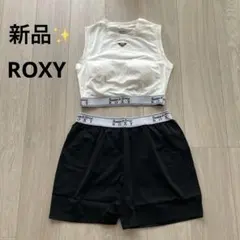 【新品】ROXY ロキシー 水着 カップ付アメリカンスリーブ上下セット