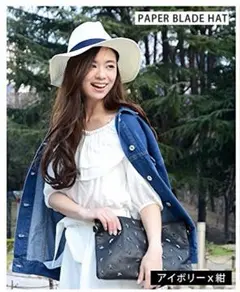 ♥残数少し♥麦わら帽子 ブリム つば広 ハット 中折れ リボン付き 女優帽 春夏