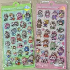 ラブブ　ボンボンドロップシール 水入りぷくぷくシール　立体3D 2枚セット