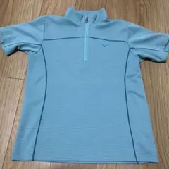 ミズノ 半袖ポロシャツ トップス ハーフジップ ハイネック アウトドアウエア M