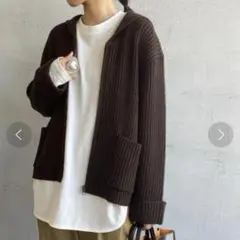 mizuiro ind セーラー襟リブカーディガン