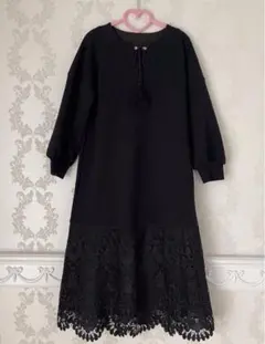 【新品未使用】＆LOVE カフタンワンピース LL 黒 レース　大人可愛い29のサムネイル