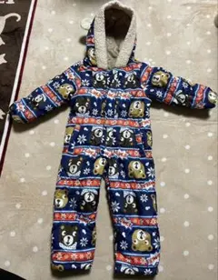 クマ柄フリース付きアウター