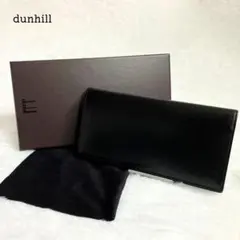 美品✨ ダンヒル 長財布 二つ折りレザー 黒 FV1001A 小銭入れなし 薄型