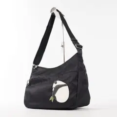 【未使用✨】イビザ ショルダーバッグ パンダモチーフ ナイロン×レザー ブラック