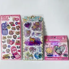 平成はっぴーフォン　キラキラウォーターInシール　おはじきシール 日焼けキティ