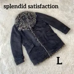 ◆ splendid satisfaction ムートンファーコート (L) 黒