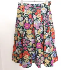SCHAPER　フラワープリント　フレアスカート　フリーサイズ　ボタニカル