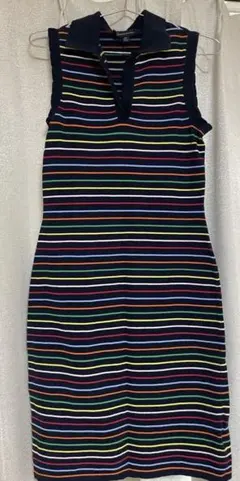 Brooks Brothers XS ノースリーブストライプワンピース
