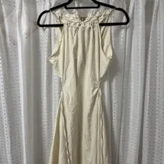 アイボリー ロングワンピース