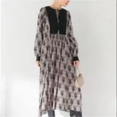 未使用級ꕥヌキテパ 24SS 完売 ロータスコンビプリントシャーリング