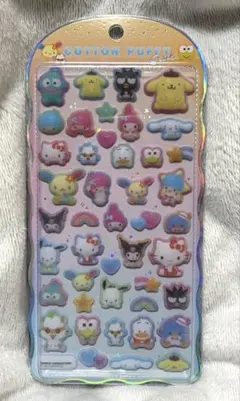 コットンパフィーシール　サンリオキャラクターズ