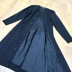 美品 シルク JURGEN LEHL ロングコート 薄手コート M ブラック 美品 シルク JURGEN LEHL ロングコート 薄手コート M ブラック