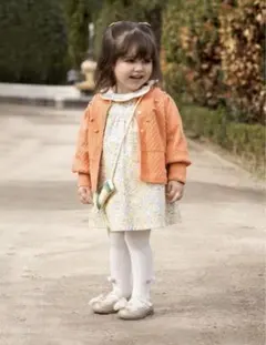 dave&bella レインボーポシェット付きフラワープリントワンピース