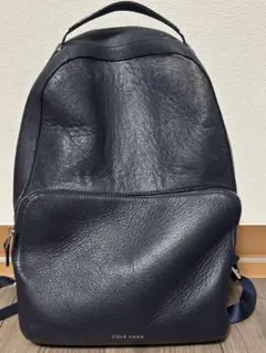 COLE HAAN ネイビー レザーバックパック