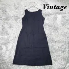 Vintage ヴィンテージ フォーマル ロングワンピース ノースリーブ