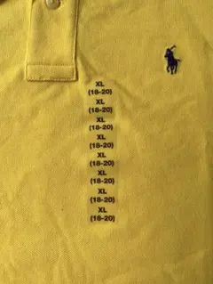 【新品タグ付】ポロラルフローレン ポロシャツ ボーイズXL 大人M相当 黄
