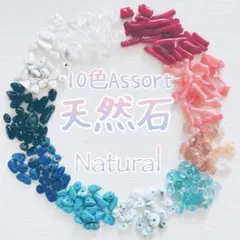 【定番♪】天然石さざれ♡10色アソート 詰め合わせNatural No.5_D9